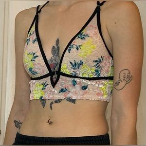 Victoria’s secret PINK Floral Velvet Bralette